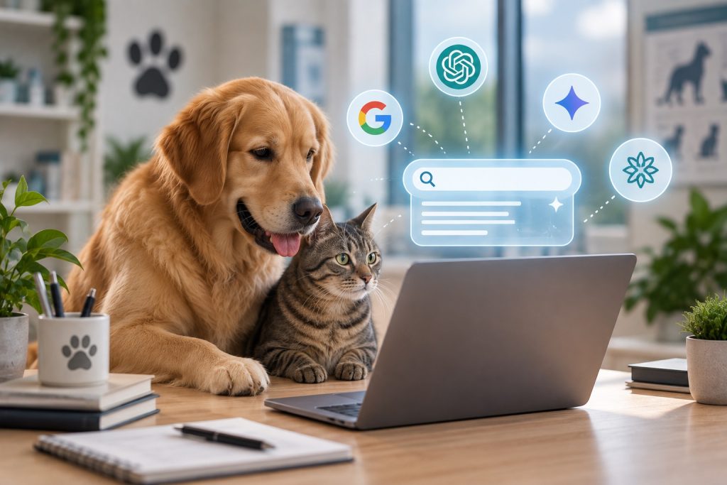 AEO for veterinary practices and AI search