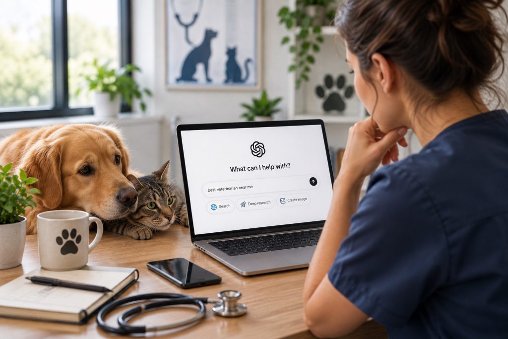 AEO for veterinary practices and AI search