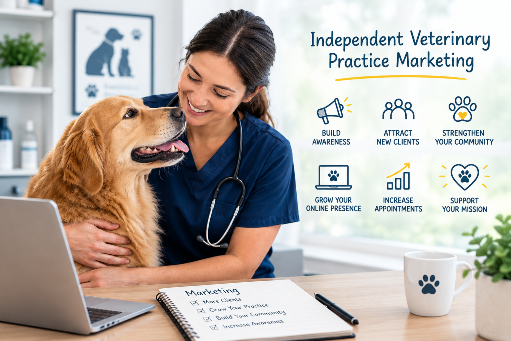 Independent veterinary practice marketing and online visibility